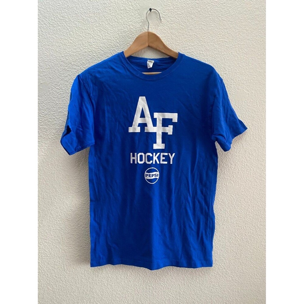 Air Force Falcons Hockey Promo T-Shirt Men's Medium Blue Color M & O Gold